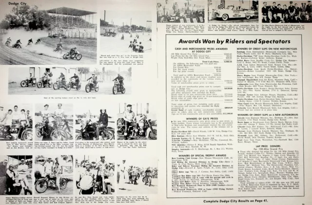 1954 Dodge City Kansas Motorcycle Rally - 2-Page Vintage Article