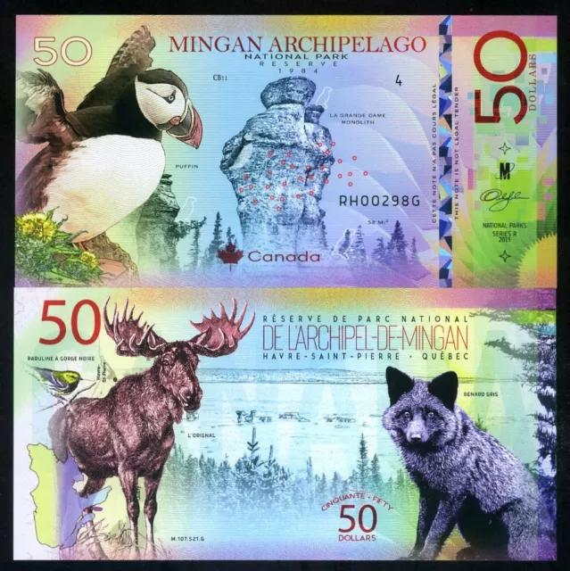 Canada, Mingan Archipelago National Park, Quebec, 50 dollars, Polymer, 2019