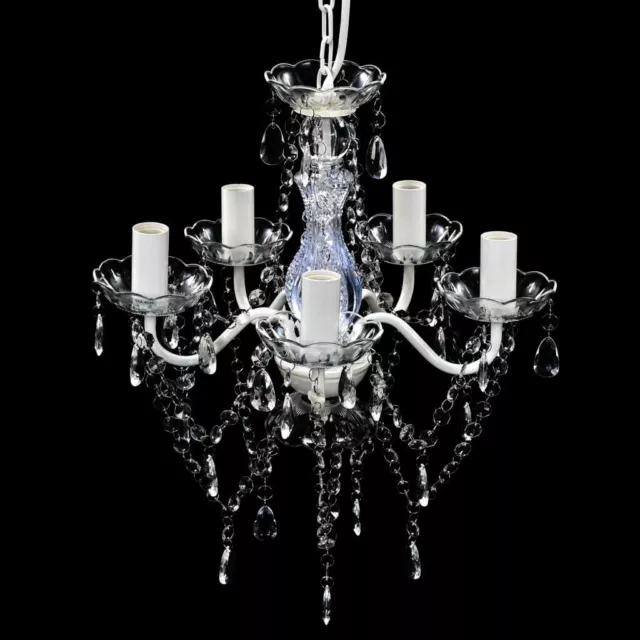 Transparent Crystal Ceiling Light Elegant Lighting Fixture 5 Lights Chandelier