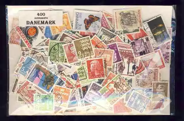 Danemark - Denmark 400 timbres différents oblitérés