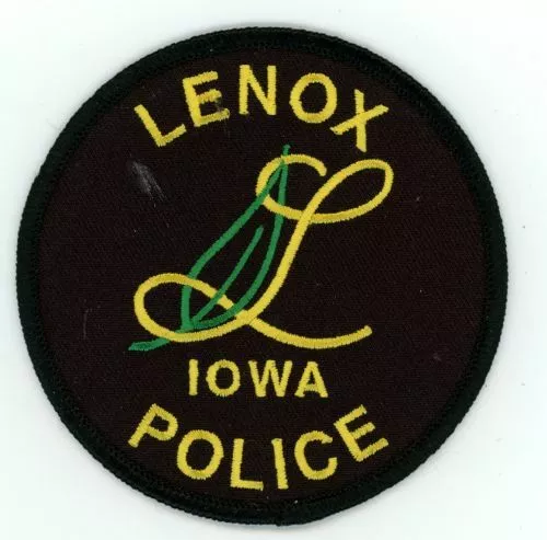 Iowa Ia Lenox Police New Shoulder Patch Sheriff