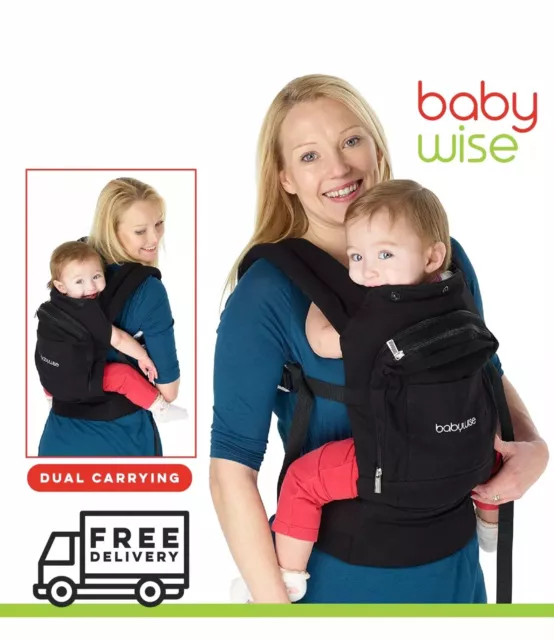 Baby Wise Babytrage Rucksack (Neu) Ergonomisch Stark Atmungsaktiv Verstellbar