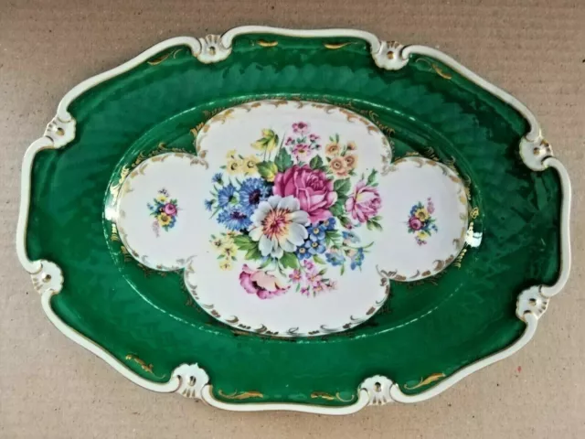 Piatto porcellana Elchenbach La Reine Meiss - Decorato a mano con inserti in oro