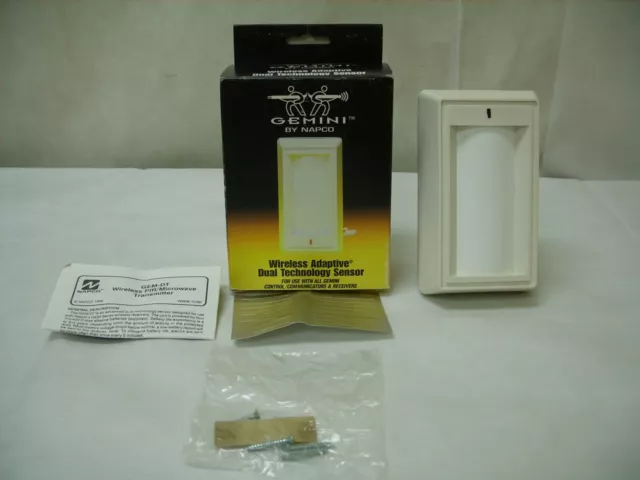 Napco Gemini Wireless Adaptive Dual Technology Motion Detector Sensor GEM-DT