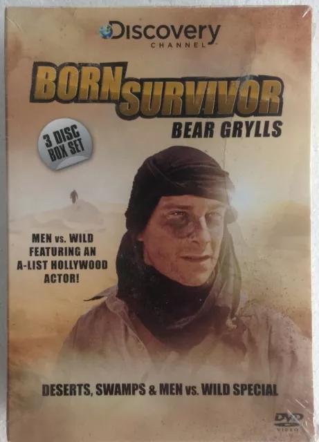 Bear Grylls Born Survivor DVD 3 x box set,Deserts,Swamps,Men Vs Wild Special