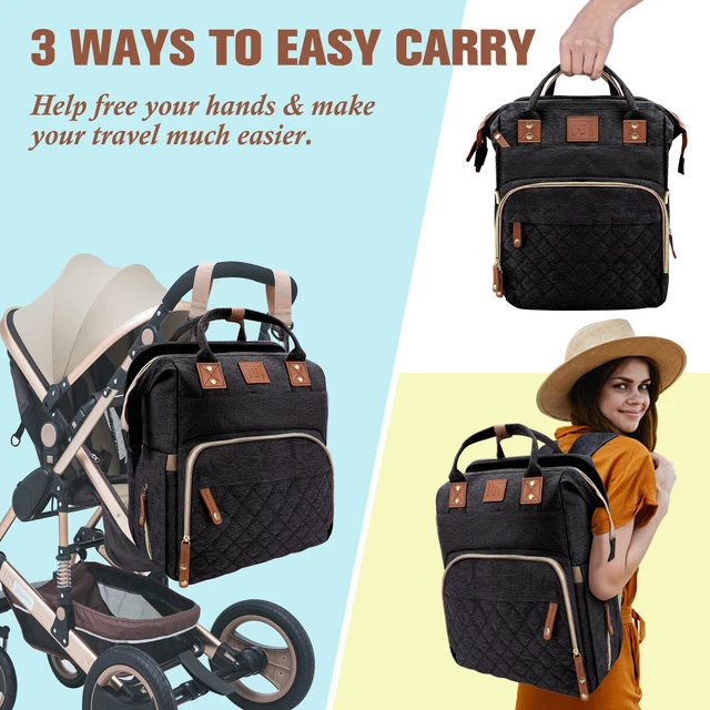 Baby Diaper Bag Backpack Changing Station for Boy Girl Waterproof with USB Port 3