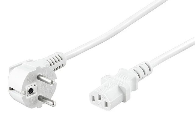 5x cable de alimentación; NK 101 W-200 2m BLANCO
