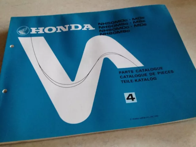 Honda parts list scooter Aero Lead NH50 NH80 NH 50 80 NH50M édition 4. 1985