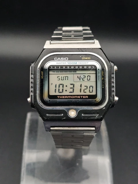CASIO TS-150 DIGITAL Thermometer Watch Rare Vintage Japan