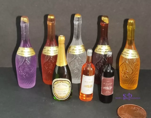 Wein, Champagner, Prosecco - Miniatur für Puppenhaus Puppenstube 1:12