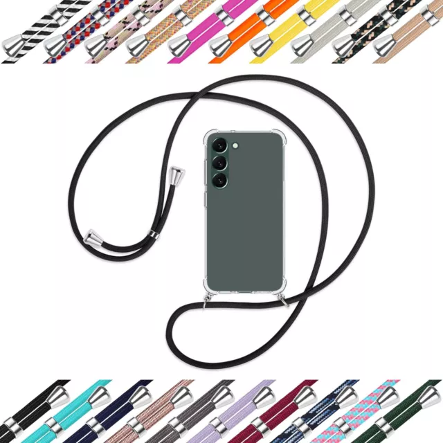 Collier (A) pour Samsung Galaxy S23 Plus Coque avec cordon Bandoulière Etui