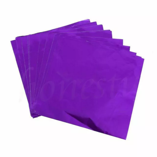 100pcs Chocolate Foil Paper Aluminum Wrappers Candy Sweets Package Wedding Decor