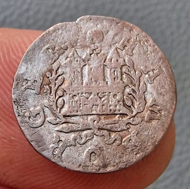 antike deutsche Silbermünze, Hamburger Schilling von 1727 (B2-10)