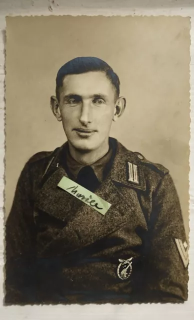 Foto alt Wk2 Portrait Flak Orden Luftwaffe Abzeichen Widmung 1944 Soldat Feld Ak