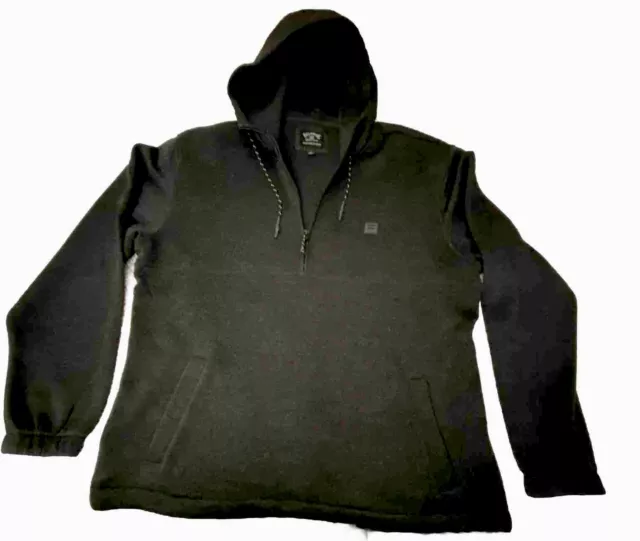 Men’s Black Billabong A/DIV. HOODIE 1/4 Zip Size XL Outdoor Wear Comfortable