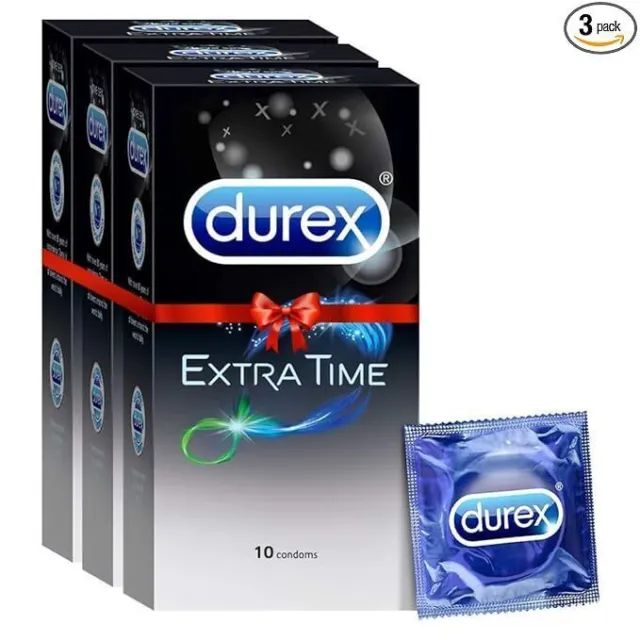 Condones Durex Extra Time para hombres - 10 unidades (paquete de 3)...