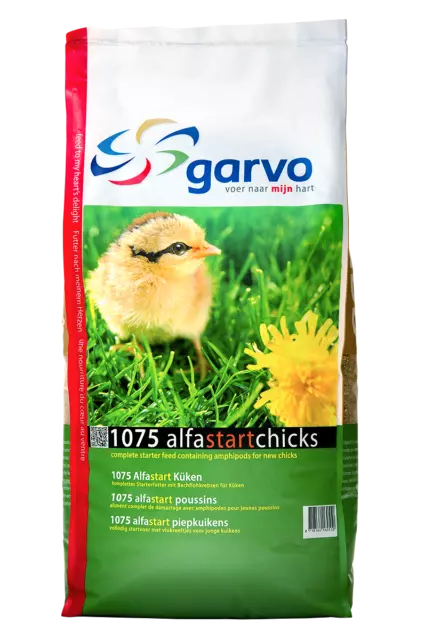 GARVO 1075 Alfastart Küken mit getrocknete Bachflohkrebse 4 kg