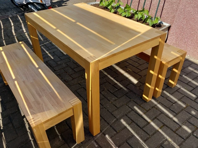 IKEA TISCH + 2Bänke Typ Nordby EUR 100,00 PicClick DE