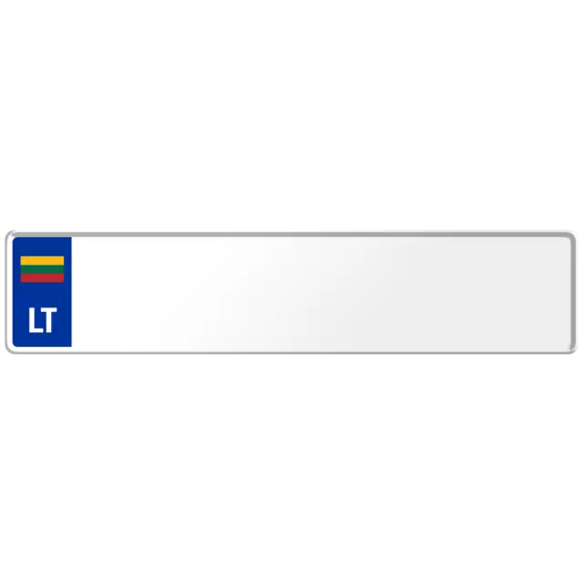 Lithuania Flag Euro European License Plate Number Plate Custom Embossed Alu