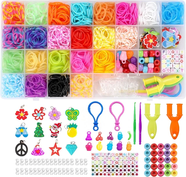 Il Telaio Dell'arcobaleno Ha Colorato Gli Elastici Per Gli Accessori Di Tessitura Image63182399