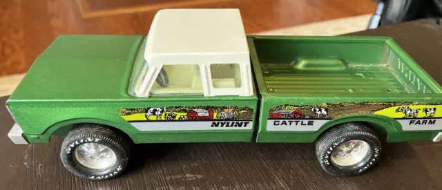 Nylint Ford Green Pressed Steel Cattle Farm Pickup Great Condition 12” Vintage