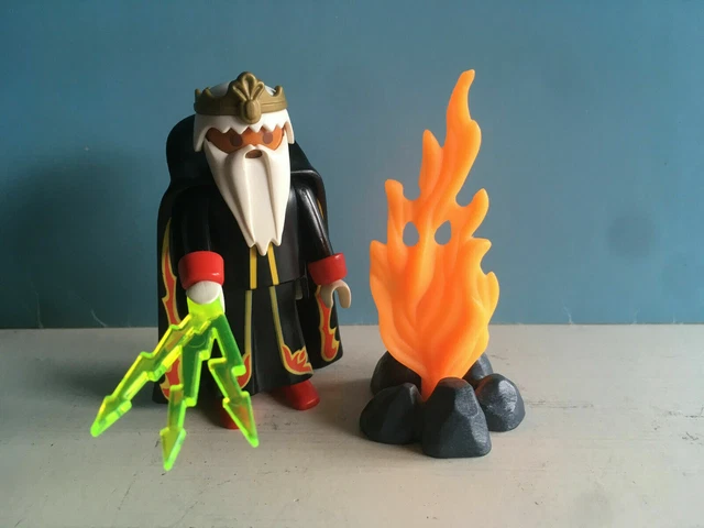 Figura Playmobil Medievale Del Fuego Con Tatuaggio Sul Viso - Usata Ma In Buono Stato - Foto 3