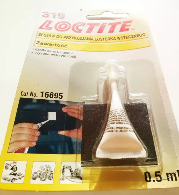 Loctite 319 Voiture Arrière Miroir Vue Adhésif Kit Verre & Métal Collé, Antenne 3