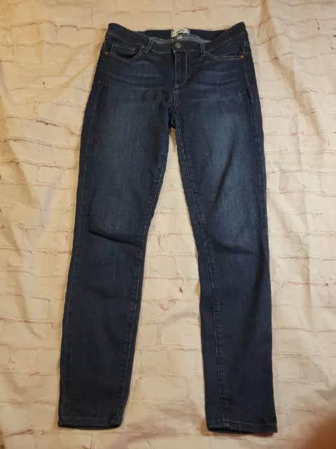 PAIGE Verdugo Ankle Mid Rise Dark Wash Blue Jeans Size 29x27