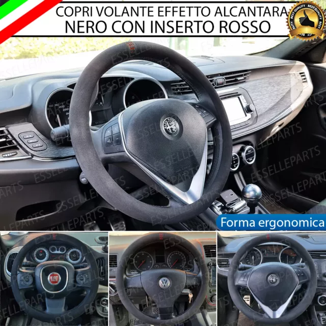 Coprivolante Effetto Camoscio Con Inserto Rosso Per Fiat Multipla I