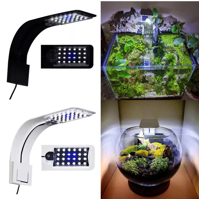 Bright LED Aquarium Light Plants Grow Light Waterproof Fish Tank  Clip-on Lamp