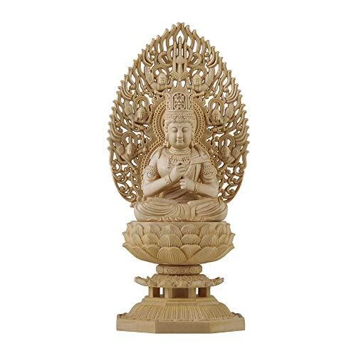 Fanlou Art Sculpture Dainichi Nyorai Shingon Sect Buddha Statue Wood Carving