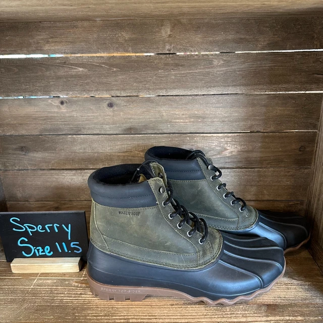 sperry brewster plaid collar duckboot