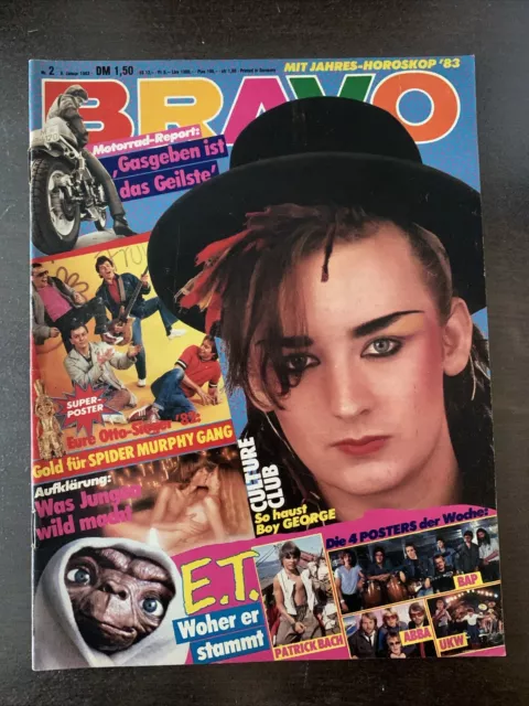 BRAVO Nr.2 01/1983 Heft Ohne Superposter - Patrick Bach, ABBA, UKW, Boy George