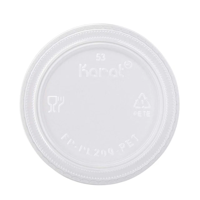 FP-PL200-PET Lids for 1 Oz Squat-2 Oz PET Portion Cup (Case of 2500)