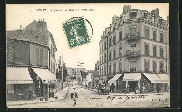 CPA Gentilly, Rue du Pont Neuf