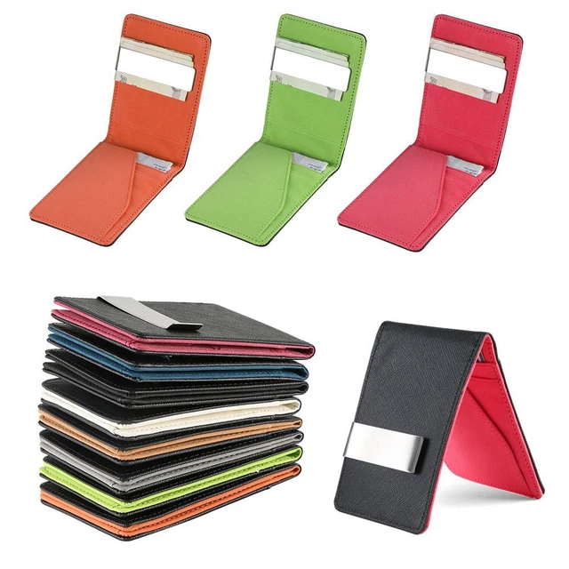 Portafoglio Sottile Da Uomo Con Blocco RFID – Pelle Sintetica Marrone – Protezione Contacarte