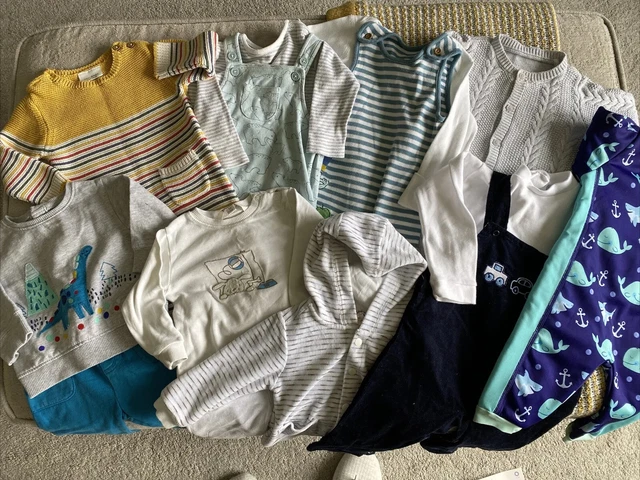 Pacchetto di abiti ragazzi 3-6 mesi Next, Mini Club, John Lewis, M&S, Kanz, Sardon