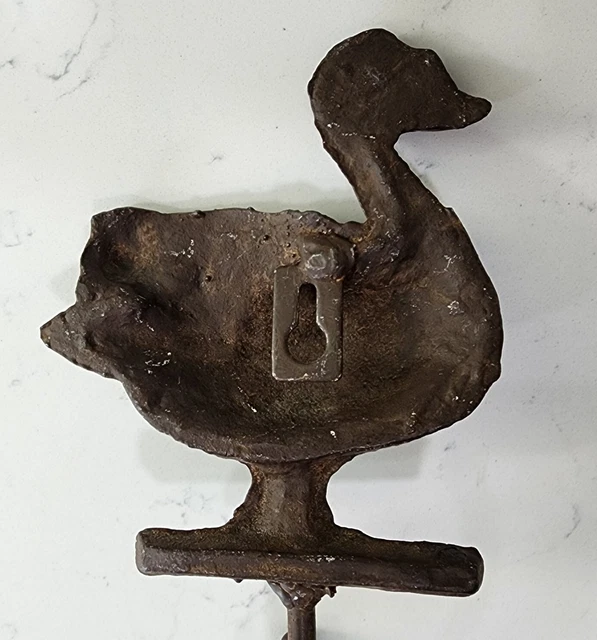 Cast Iron Garden DUCK Coat Wall Hook Rack Towel FOWL Mallard 7