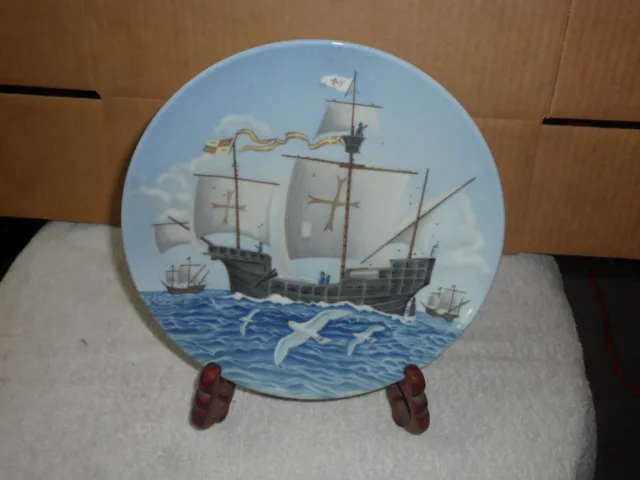 Bing Grondahl Christopher Columbus 500th Anniversary Copenhagen Porcelain Plate