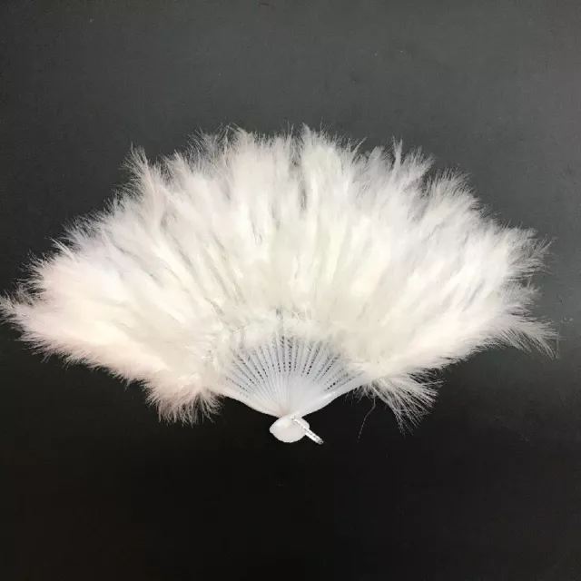 Folding Soft Fluffy Hand Held Fan Chinese Style Feather Fan Dance Photo Props 3