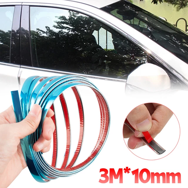 Car Side Door Silver Strip Bumper Protector Trim Tape Sticker Accessories