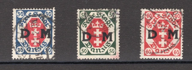 1921 Danzig Dienst aus 1-14 ** gestempelt Einzelmarken zur Auswahl