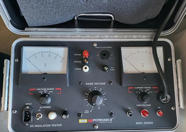New* Hubbell HiPotronics Model 815PL-A Series DC Insulation Tester with cables New* Hubbell HiPotronics Model 815PL-A Series DC Insulation Tester with cables