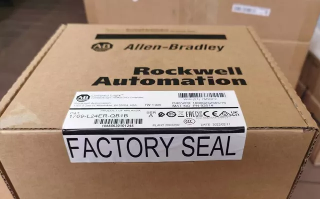 2023 NEW  Allen-Bradley 1769-L24ER-QB1B CompactLogix 750KB DI/O Controller