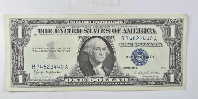 Crisp - 1957-B United States Dollar Currency $1 Silver Certificate *143