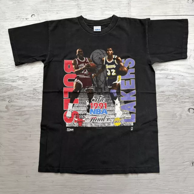 Vintage Salem 1991 NBA Finals Bulls Vs Lakers Jordan Vs Magic Shirt Sz Large