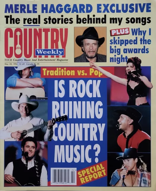 IS ROCK RUINING COUNTRY MUSIC? May 1996 COUNTRY WEEKLY Magazine MERLE HAGGARD