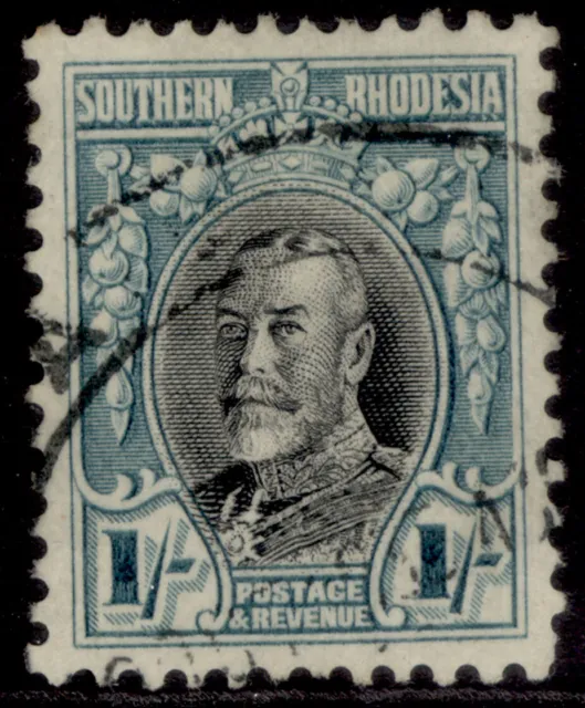 SOUTHERN RHODESIA GV SG23a, 1s black & green-blue, FINE USED. Cat £50. PERF 11½