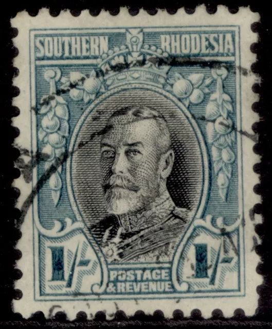SOUTHERN RHODESIA GV SG23a, 1s black & green-blue, FINE USED. Cat £50. PERF 11½