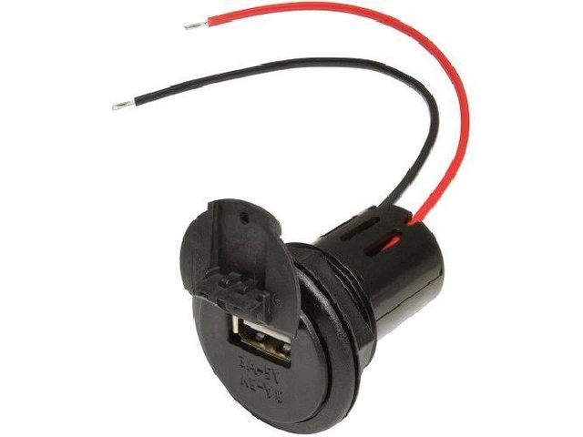 Prise USB F - 5V3A - Noir - Fils nus - Avec couvercle